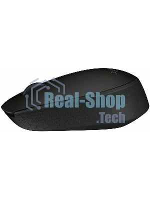 Мышь беспроводная Logitech B170 черный, 1000 dpi, радиоканал, USB, кнопки - 3