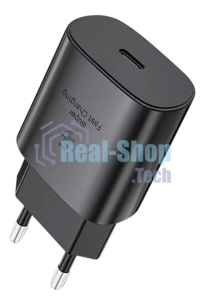 Сетевое зарядное устройство Qumo Energy light PD 25Вт, (модель 0102), порт: USB Type-C, черный