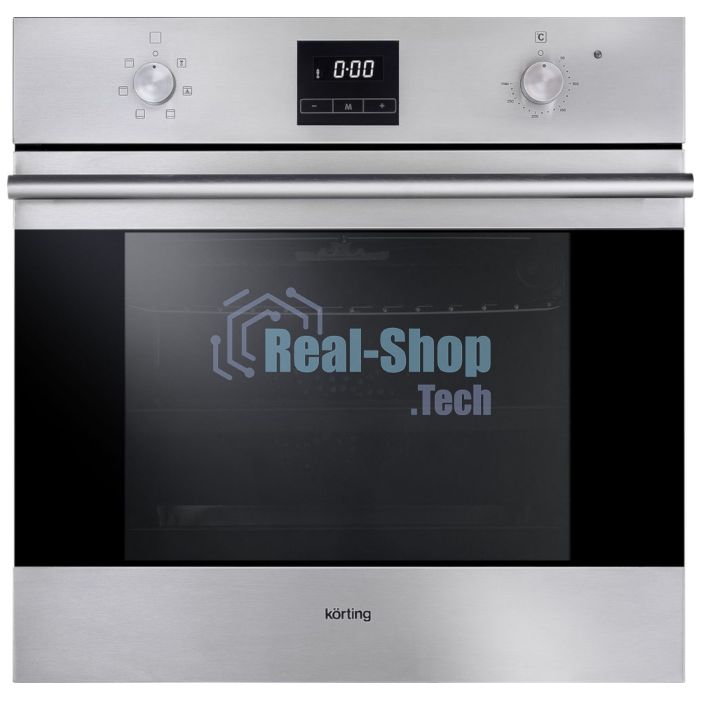 Встраиваемая электрическая духовка Korting OKB 560 CFX / 59.8 х 59.5 x 56 см, 6 режимов нагрева, гриль, дисплей, таймер, нержавеющая сталь