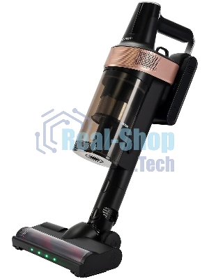Пылесос вертикальный Vitek VT-CLS01AQUA черный/медный, питание от аккумулятора, 250 Вт, уборка влажная/сухая, пылесборник 0.55 л