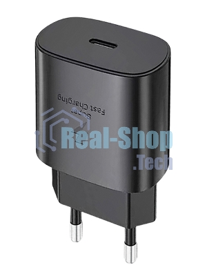 Сетевое зарядное устройство Qumo Energy light PD 25Вт, (модель 0102), порт: USB Type-C, черный