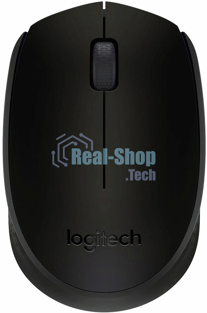Мышь беспроводная Logitech B170 черный, 1000 dpi, радиоканал, USB, кнопки - 3