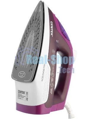 Утюг Centek CT-2348 фиолетовый, 1600 Вт, 20 г/мин, 80 г/мин, 200 мл