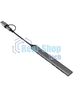 USB-концентратор Digma DHUB-7USB-AC-3.0, USB-C + USB-A, USB 3.0 7 портов, USB
