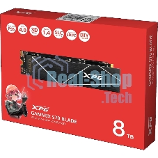 Накопитель SSD ADATA XPG GAMMIX BLADE S70, 8Tb, PCIe 4.0 x4, M.2 2280, NVMe, R/W 7300/6300