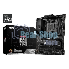 Материнская плата MSI B550-A PRO, AM4, AMD B550, 4xDDR4, 6xSATA, 2xM.2, 1xPCI-E 4.0 x16, 1xPCI-E 3.0 x16, 2xPCI-E x1, 1xHDMI, 1xDP, 1x 1Gb LAN, 4xUSB-A 2.0, 2xUSB-A 3.2 Gen 1, 1xUSB-A 3.2 Gen 2, 1xUSB-C 3.2 Gen 2, 6x3.5 мм, 7.1, ATX