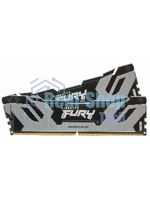 Оперативная память Kingston Fury Renegade, DDR5, 32GB (2x16GB), 6400MHz, CL32, DIMM, с радиатором, серебристый/черный