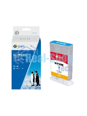 Картридж струйный G&G GG-PFI030C PFI-030C голубой (55мл) для Canon imagePrograf TA-20/30 TM-240/340