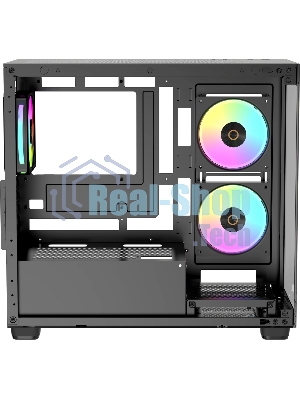 Компьютерный корпус Ocypus Gaммa C52 BK ARGB mATX/win/black/3 ARGB fans/no PSU/Tempered Glass