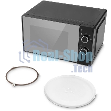 Микроволновая печь Vitek VT-MW2020 черный/хром, 20 л, 700 Вт, переключатели — поворотный механизм