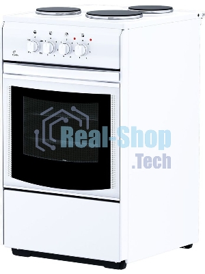 Плита электрическая Flama AE 1304 W белый, конфорок 3 шт, духовка 50 л, 50 см x 85 см x 60 см