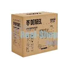 Компрессор безмасл. малошумный Denzel DLP -3000/50, 3 кВт, 2х1,5 кВт,50 л, 2850 об/мин,500 л/мин