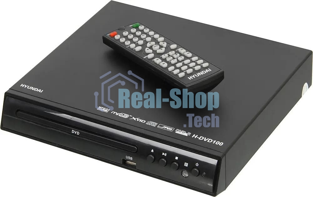 Плеер DVD Hyundai H-DVD100 черный ПДУ