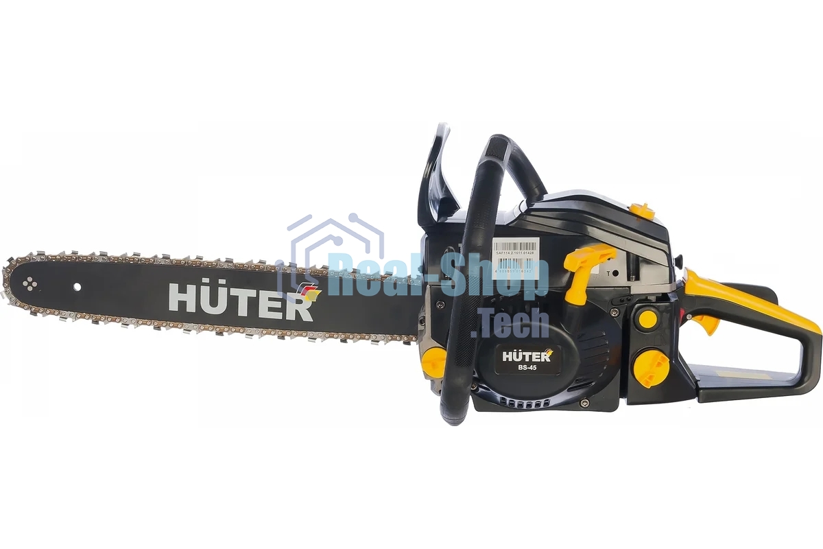 Бензопилы Huter BS-45 70/6/21,7 кВт, 45 см3, бак 0,55 л, антивиб. система, шина 45см/18