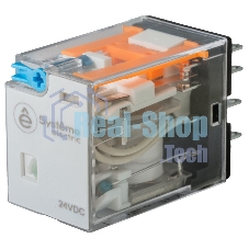 Реле 5A 4CO 24VDC тест кнопка LED