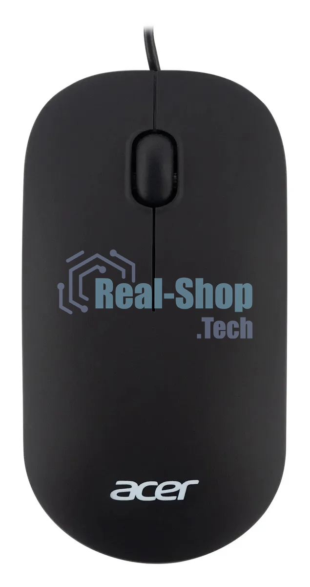 Мышь проводная Acer OMW122 черный, 1200 dpi, USB, кнопки - 3