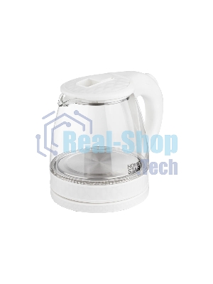 Чайник электрический Homestar HS-1053 1,2 л,стекло/пластик, белый (106464)