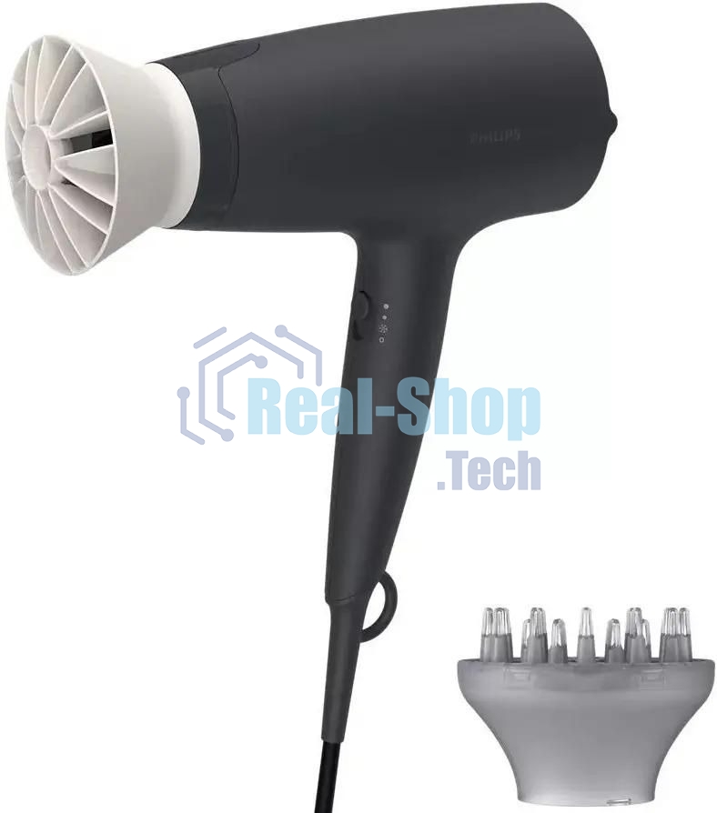Фен Philips BHD302/30 черный, 1600 Вт, ионизация