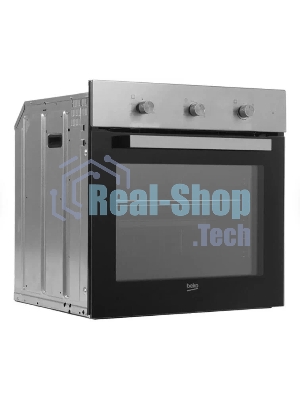 Газовый духовой шкаф Beko BBIGT21100X с откидным электрическим грилем; автоматический электроподжиг; поворотные переключатели; металлические направляющие; объем - 72л; 3 стекла дверцы; 1 решетка; 1 противень; вертел. Цвет нержавеющая сталь; Материал панели управления Металл	нержавеющая сталь