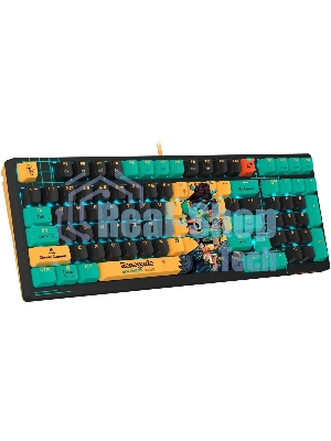 Клавиатура проводная A4Tech Bloody AT98 Renegade USB черный/зеленый
