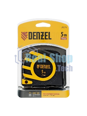 Рулетка Denzel 5м x 19 мм, магнит, двухсторонний зацеп, нейлон, двуст. шкала, автоматич. 31571