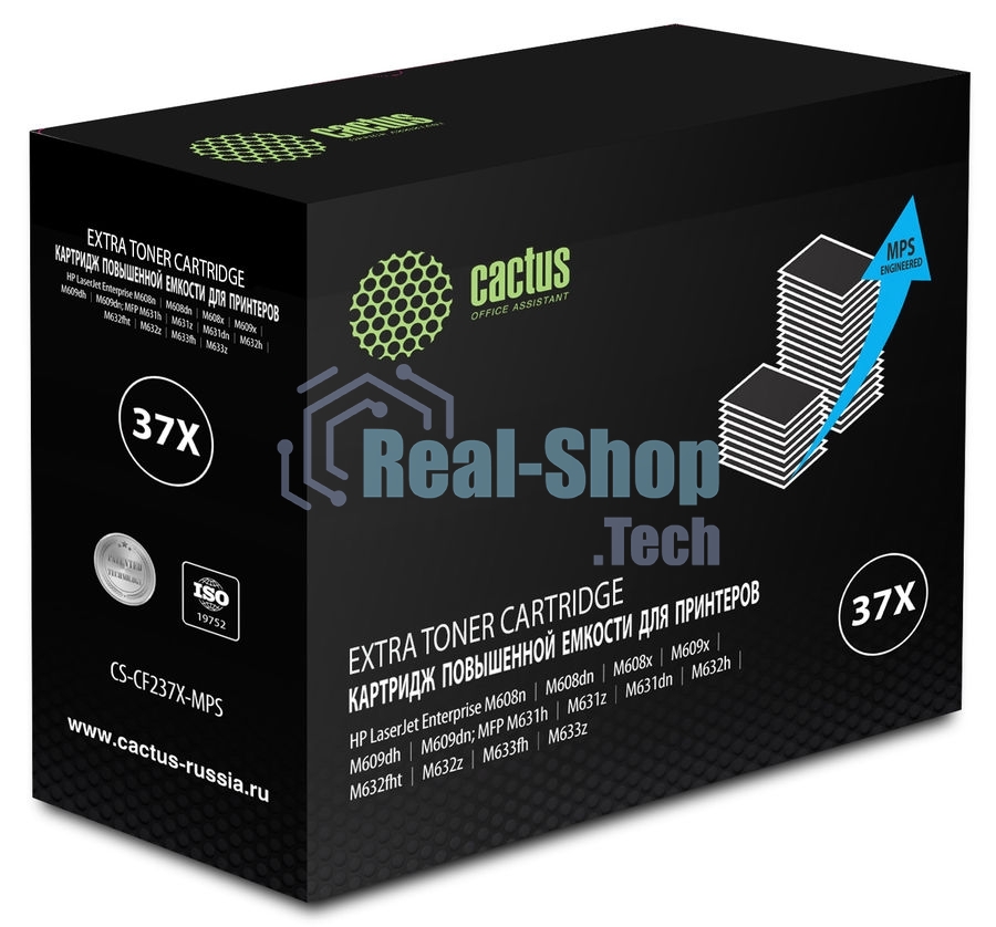 Картридж лазерный Cactus CS-CF237X-MPS черный (50000 стр.) для HP LJ M608n/M608dn/M609x/M631h/M631z/M632h