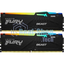 Оперативная память Kingston Fury Beast AMD, DDR5, 64Gb (2x32 Gb), 6000 MHz, CL36, радиатор, черный