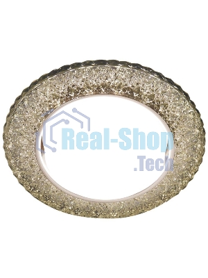 Светильник встраиваемый G298 CL/WW хром/прозрачный GX53+3W(LED WARM)