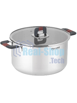 Кастрюля Rondell Stripes RDS-1638, 5.2 л, 24 см, с крышкой, сталь