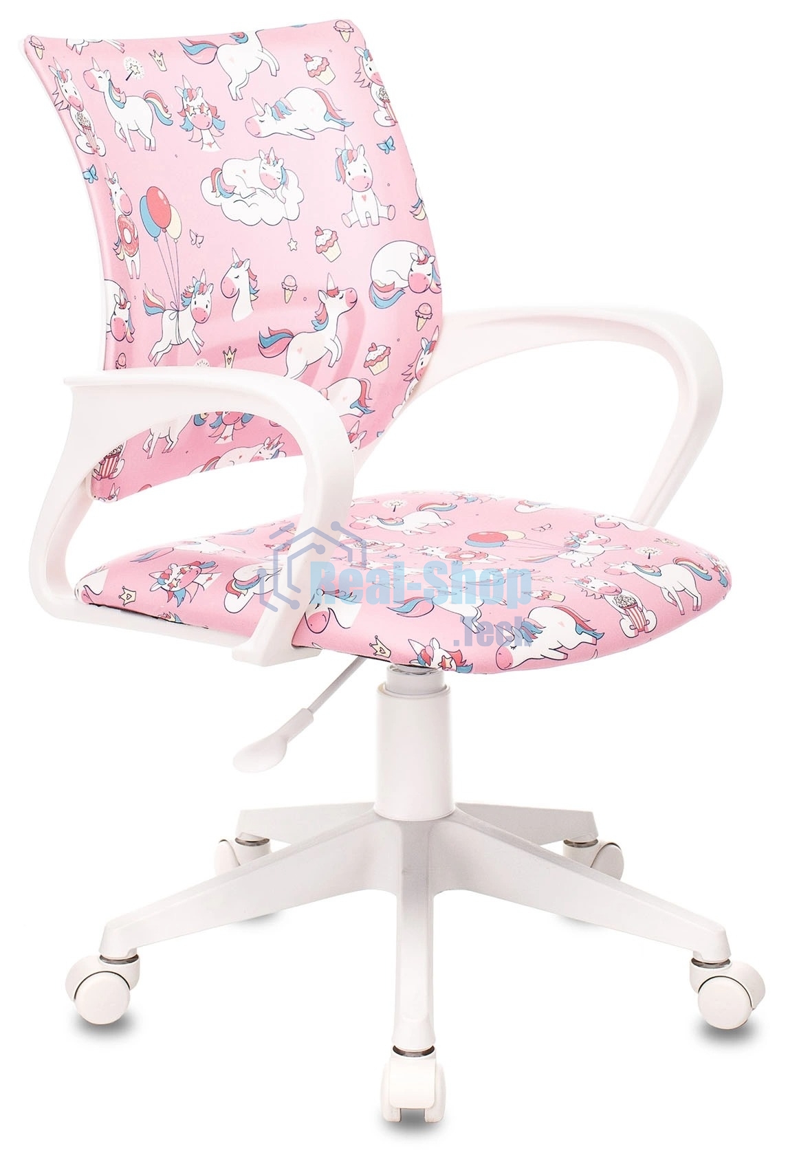 Кресло Бюрократ BuroKIDS 1 W розовый, ткань, 120 кг