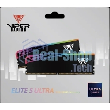 Оперативная память Patriot Memory Viper Elite 5 Ultra RGb RTL Gaming VEUR564G6028K DDR5 2x32Gb 6000MHz PC5-48000 CL28 DIMM 288-pin 1.4В kit single rank с радиатором Ret