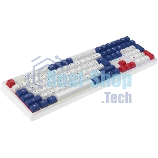 Клавиатура Oklick 725G проводная, USB Type-A, белый/красный