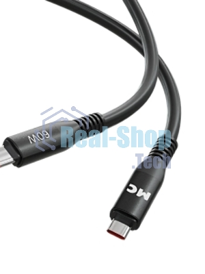 Дата-кабель MORE CHOICE (4620202554543) K83aa 2м USB 3.0A PD 60W для Type-C Type-C- 2м, черный