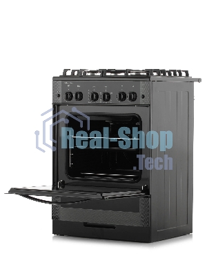 Плита газовая Gefest ПГ 6500-02 0115 черный, конфорок 4 шт, духовка 52 л, 60 см x 85 см x 60 см