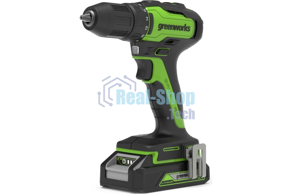 Дрель-шуруповерт GREENWORKS 3704007UA, 24 В, 0 Ач, 90 Нм, бесщеточный
