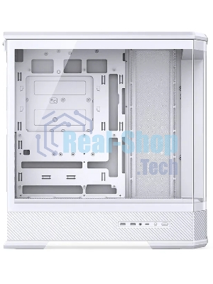 Корпус без блока питания Case JONSBO D400, Midi-Tower, TG, no fan, 2xUSB-A 3.0 + 1xUSB-C 3.2, ATX, mATX, mITX White