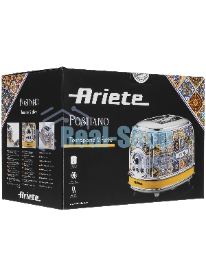Тостер Ariete Positano 155 желтый, 810 Вт, 2 слота