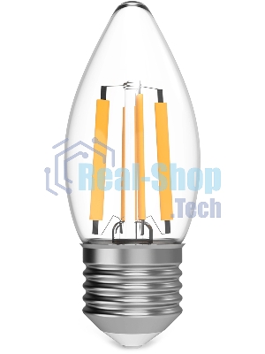 Лампа филам. Gauss Filament 11Вт цок.:E27 свеча св.свеч.белый теп. (упак.:10шт) (103802111)