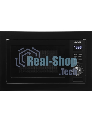 Встраиваемая микроволновая печь Domfy DM2540BW BG черный, 25 л, 900 Вт, переключатели - поворотный механизм/кнопки
