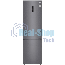 Холодильник LG GA-B509CLSL графитовый двухкамерный 277/107л морозилка снизу, No Frost