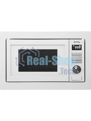 Встраиваемая микроволновая печь Domfy DM2540BW WG белый, 25 л, 900 Вт, переключатели - кнопки/поворотный мехинизм