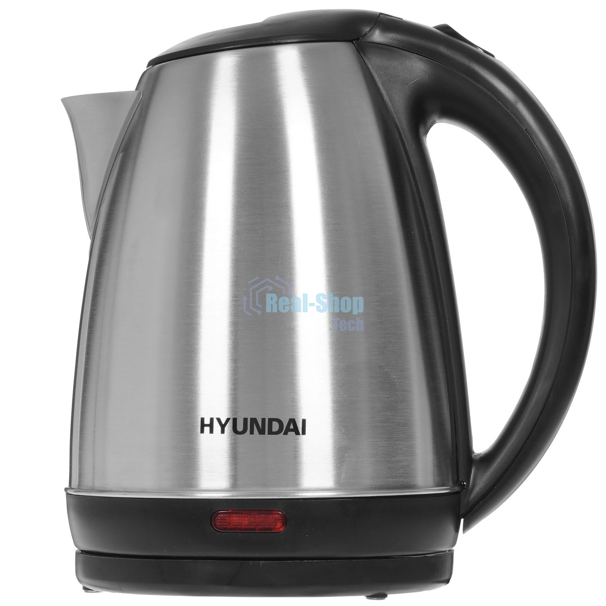 Чайник электрический Hyundai HYK-S1030 1.7 л, 2200 Вт, серебристый матовый/черный (корпус: металл)