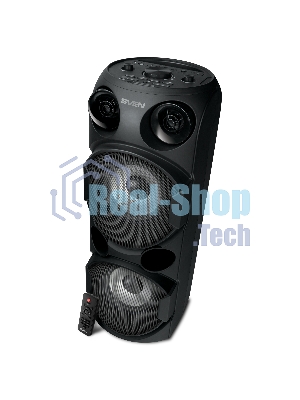 Колонка АС SVEN PS-750, черный (80 Вт, TWS, Bluetooth, FM, USB, microSD, LED-дисплей, 2х4400мА*ч)