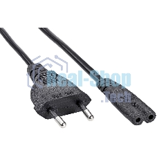 Кабель Premier 5-180 IEC C7 (2-pin) Евровилка 1.8м (5-180(0.5) 1.8) черный (Bulk)