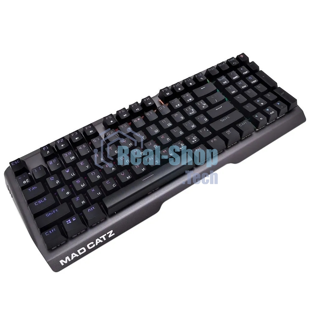 Клавиатура проводная игровая Mad Catz S.T.R.I.K.E. 13 US БЕЗ РУССКОЙ РАСКЛАДКИ черная (CHERRY MX RED Switch, 96 кл., RGB подсветка, USB)