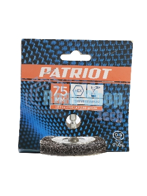 Щетка EDGE by PATRIOT круглая для дрели 75мм НЕХ