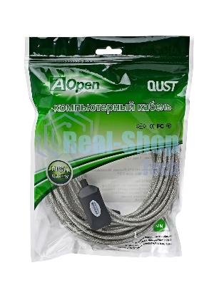 Кабель AM/AF USB2.0 10м AOpen удлинитель активный(с усилителем) USB2.0-repeater, ACU823-10M