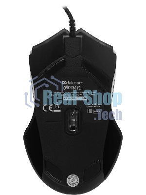Мышь проводная Defender Overmatch GM-069 черный, 2400 dpi, USB, кнопки - 4