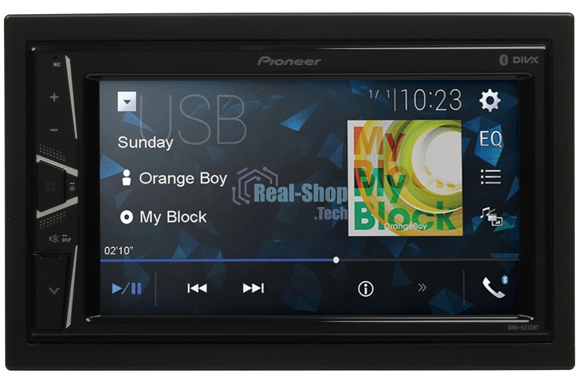 Автомагнитола Pioneer DMH-G225BT, 2 DIN, 6.2