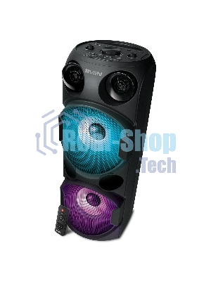 Колонка АС SVEN PS-750, черный (80 Вт, TWS, Bluetooth, FM, USB, microSD, LED-дисплей, 2х4400мА*ч)